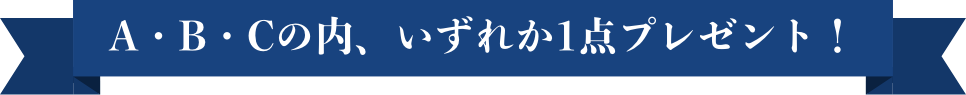 A・B・C3点全てプレゼント!