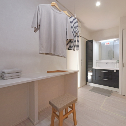 収納付シャンプードレッサー(W900+300mm)