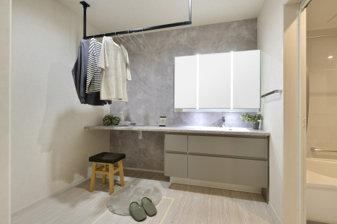 収納付シャンプードレッサー(W1200mm)